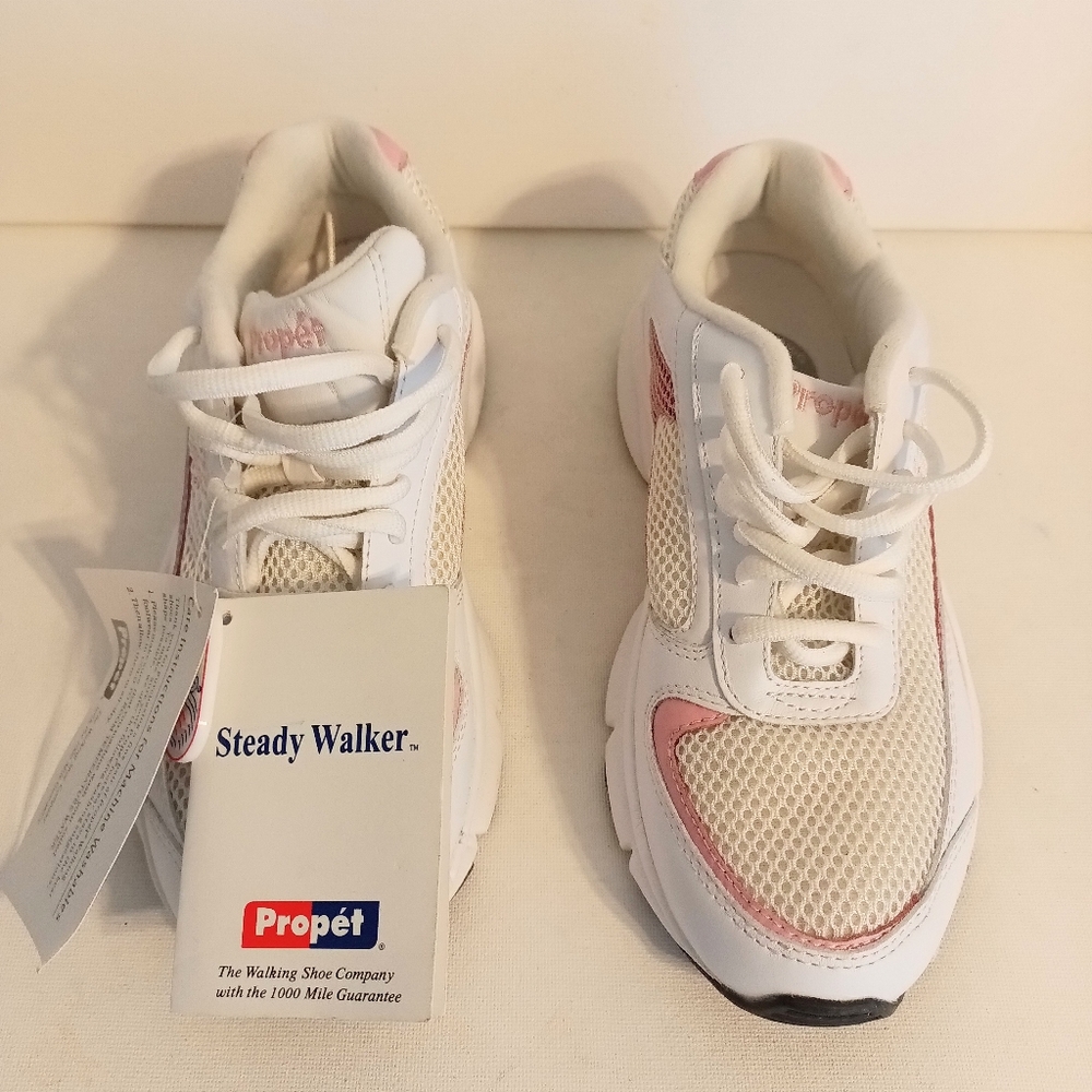 NWT Propet Steady walker shoe pink white size 7